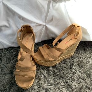 JustFab Tan Espadrilles